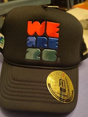 WE ARE 26 Black Foam Trucker Hat by FIFA